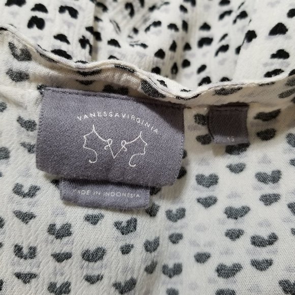 Vanessa Virginia top XS Heart Ladder Lace Tunic button front boho Anthropologie - Picture 12 of 15